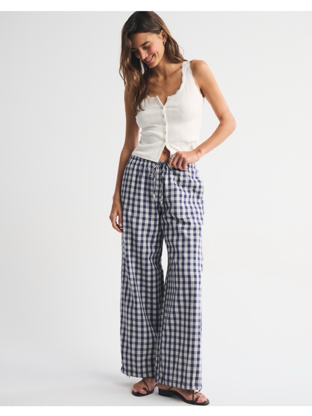 Convertible Seersucker Ballon Pull-on Pants